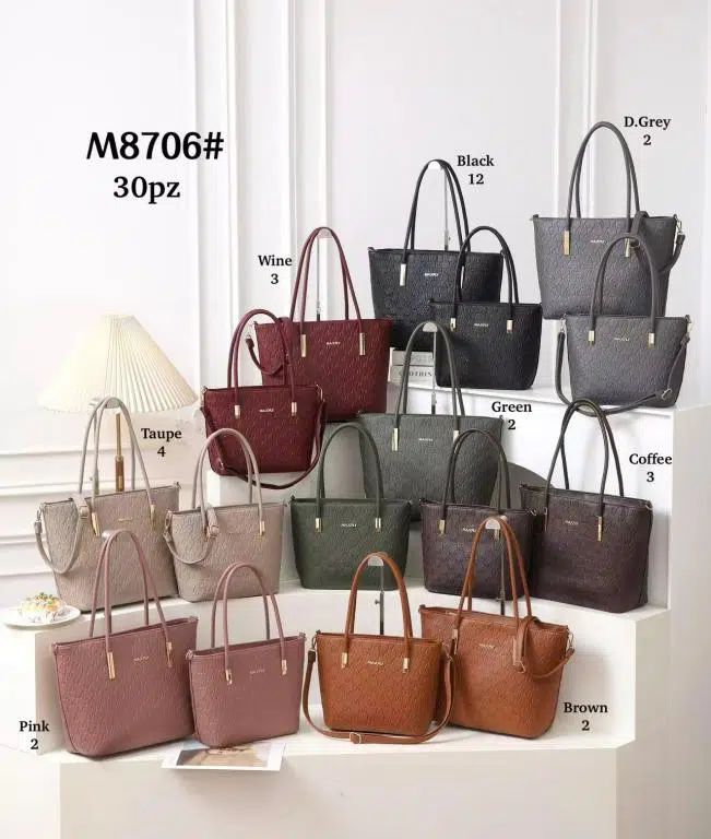 Juego de 2 Bolsos Shopper Sintéticos Maxfly de Mujer con Elegante Diseño y Gran Calidad - Imagen 3
