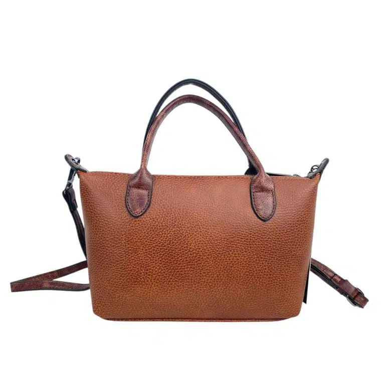 Bolso Bandolera Sintético de Mujer con Tamaño Compacto, 2 Asas Cortas y Cremallera - Imagen 2