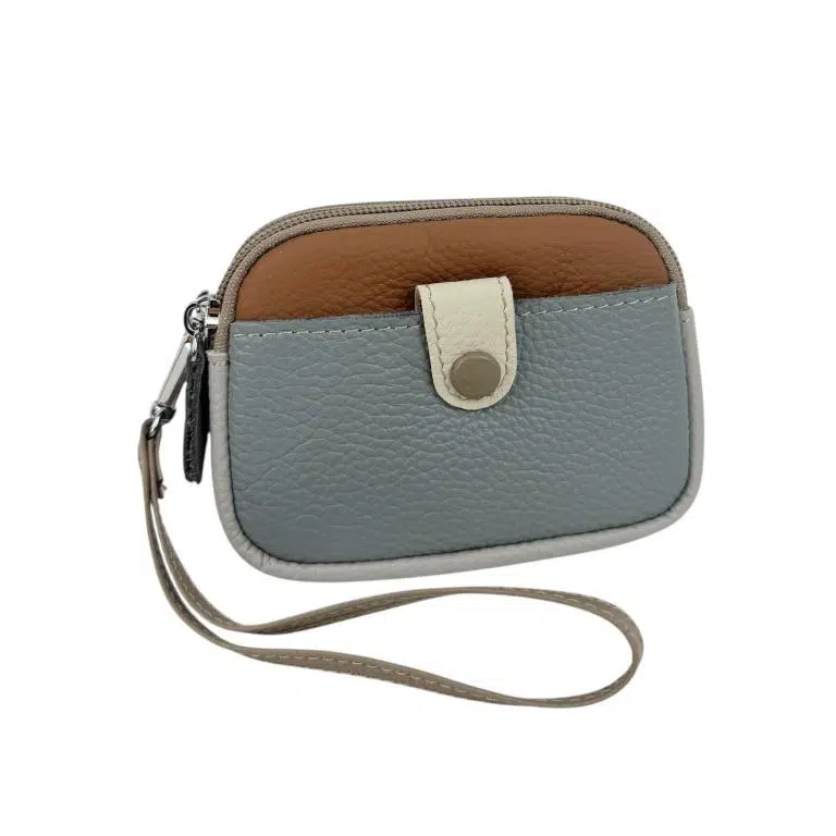 Monedero Multicolor de Piel con Diseño Exclusivo, Asa Corta y 2 Bolsillos para Mujer - Imagen 9