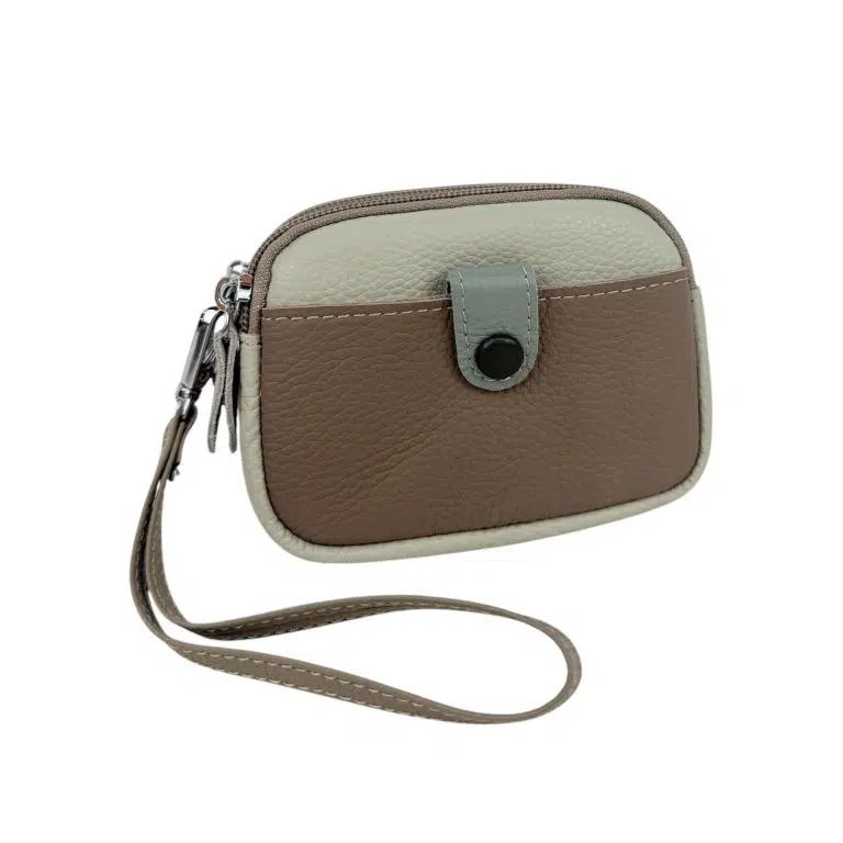 Monedero Multicolor de Piel con Diseño Exclusivo, Asa Corta y 2 Bolsillos para Mujer - Imagen 5