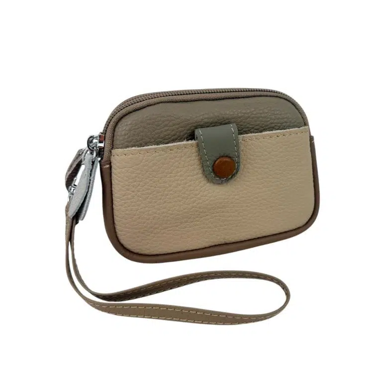Monedero Multicolor de Piel con Diseño Exclusivo, Asa Corta y 2 Bolsillos para Mujer - Imagen 6