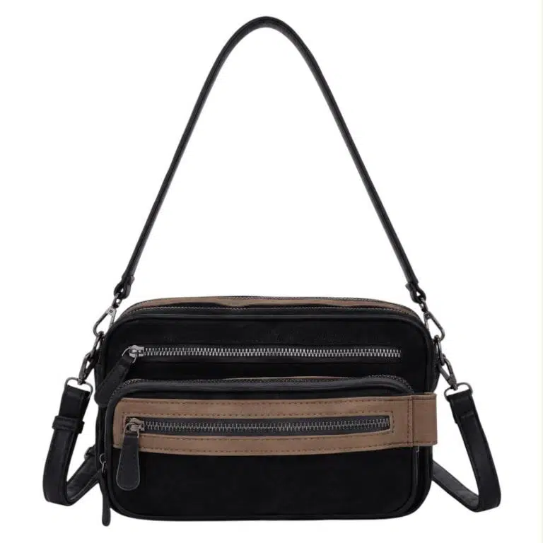 Bolso Bandolera Sintético Bicolor con 5 Compartimentos con Cremallera y Gran Calidad Mujer - Imagen 6