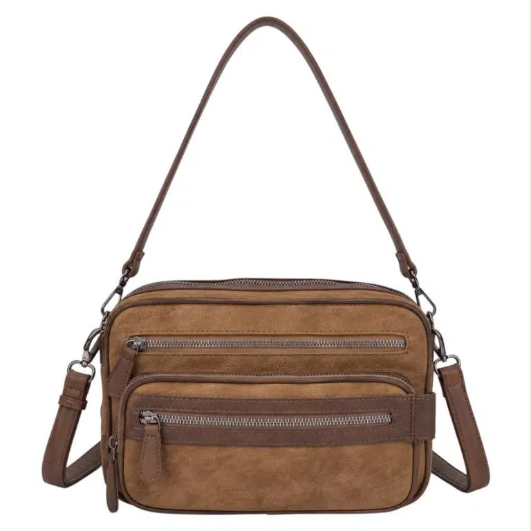 Bolso Bandolera Sintético Bicolor con 5 Compartimentos con Cremallera y Gran Calidad Mujer - Imagen 4
