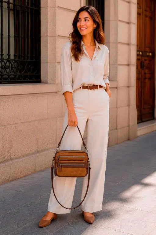 Bolso Bandolera Sintético Bicolor con 5 Compartimentos con Cremallera y Gran Calidad Mujer - Imagen 3
