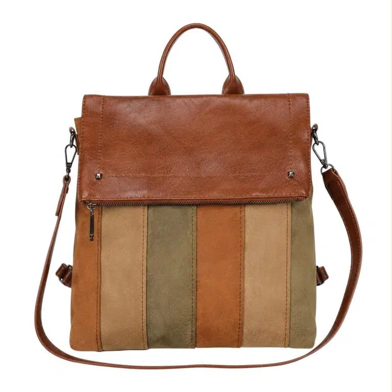 Amplia Mochila Sintética de Mujer con Diseño Multicolor, Gran Calidad y Bolsillos Exteriores - Imagen 6