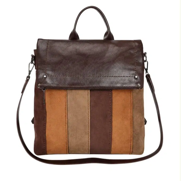 Amplia Mochila Sintética de Mujer con Diseño Multicolor, Gran Calidad y Bolsillos Exteriores - Imagen 8