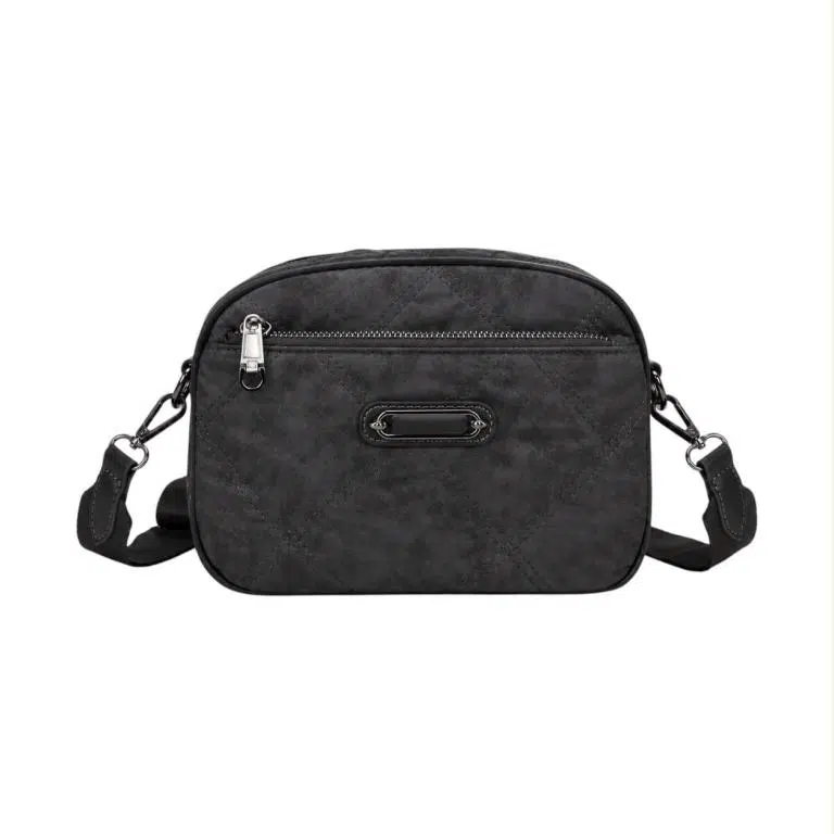Bolso Bandolera Sintético Acolchado con Agarres Laterales y Bolsillos Exteriores para Mujer - Imagen 8