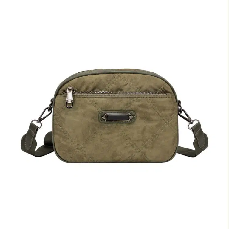 Bolso Bandolera Sintético Acolchado con Agarres Laterales y Bolsillos Exteriores para Mujer - Imagen 4