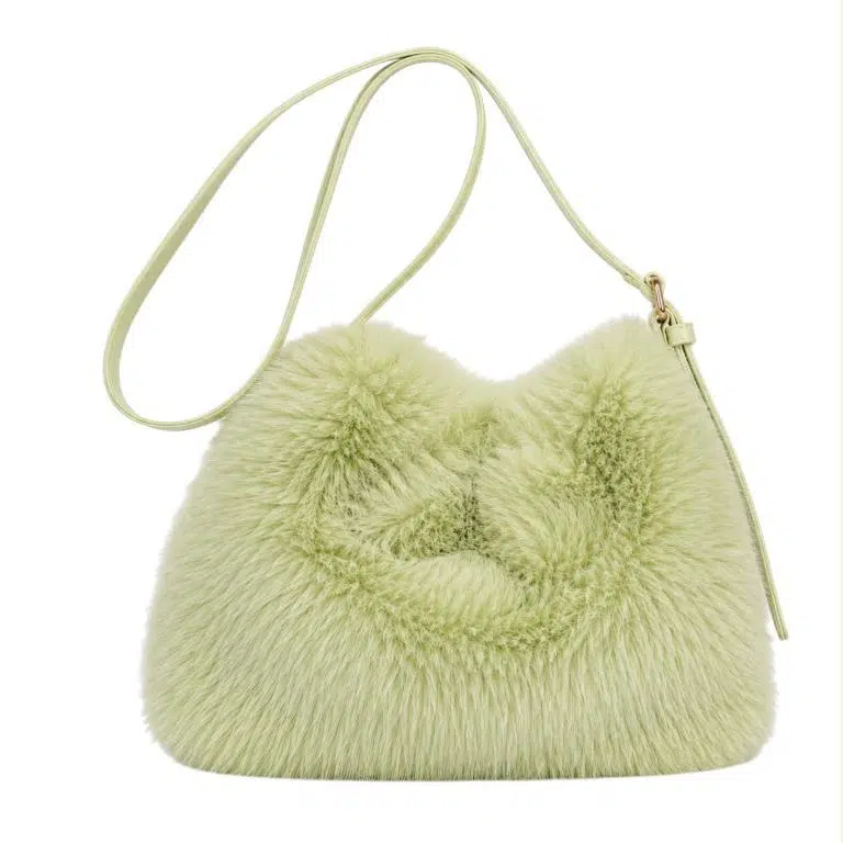 Bolso Bandolera con Pelito Sintético, Cierre de Botón y Asa Larga para Mujer - Imagen 7