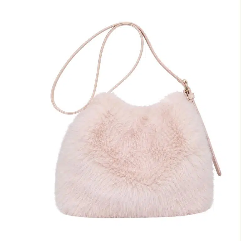 Bolso Bandolera con Pelito Sintético, Cierre de Botón y Asa Larga para Mujer - Imagen 9