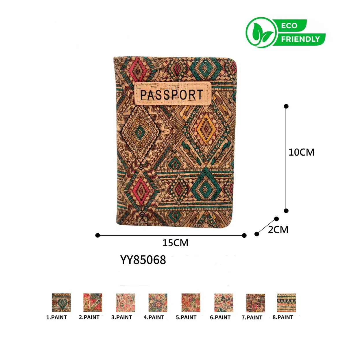Alegre Funda de Pasaporte Ecológica en Corcho para Mujer con Bonito Diseño - Imagen 2