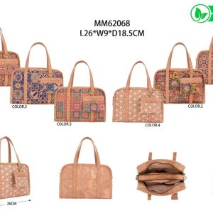 Bolso de Viaje Ecológico en Corcho para Mujer con 2 Bolsillos Principales + Monedero Extra