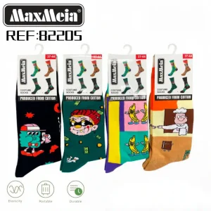 Calcetines Largos Elásticos y Cómodos en Algodón con Diseños Bonitos para Hombre y Mujer