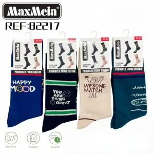 Calcetines Largos Unisex Elásticos y Duraderos de Algodón con Mensajes Motivacionales