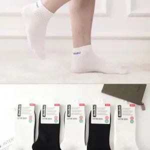 Calcetines Cortos “Susu” de Hombre en Algodón Peinado con Colores Lisos y Talla Única