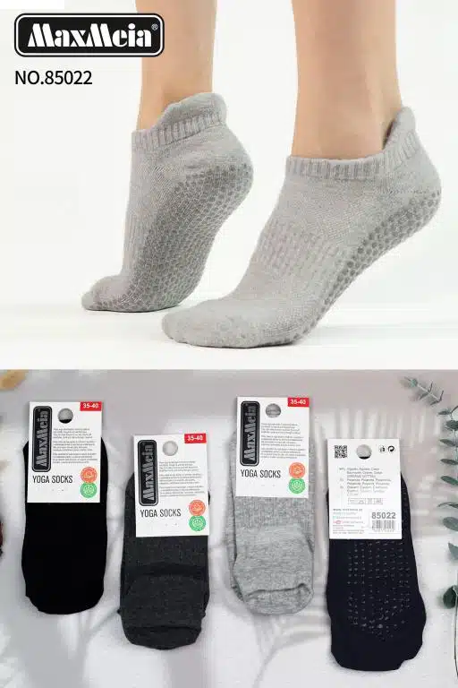 Calcetines Invisibles de Yoga para Mujer en Algodón Bio, Cómodos, Transpirables y Antideslizantes - Imagen 2