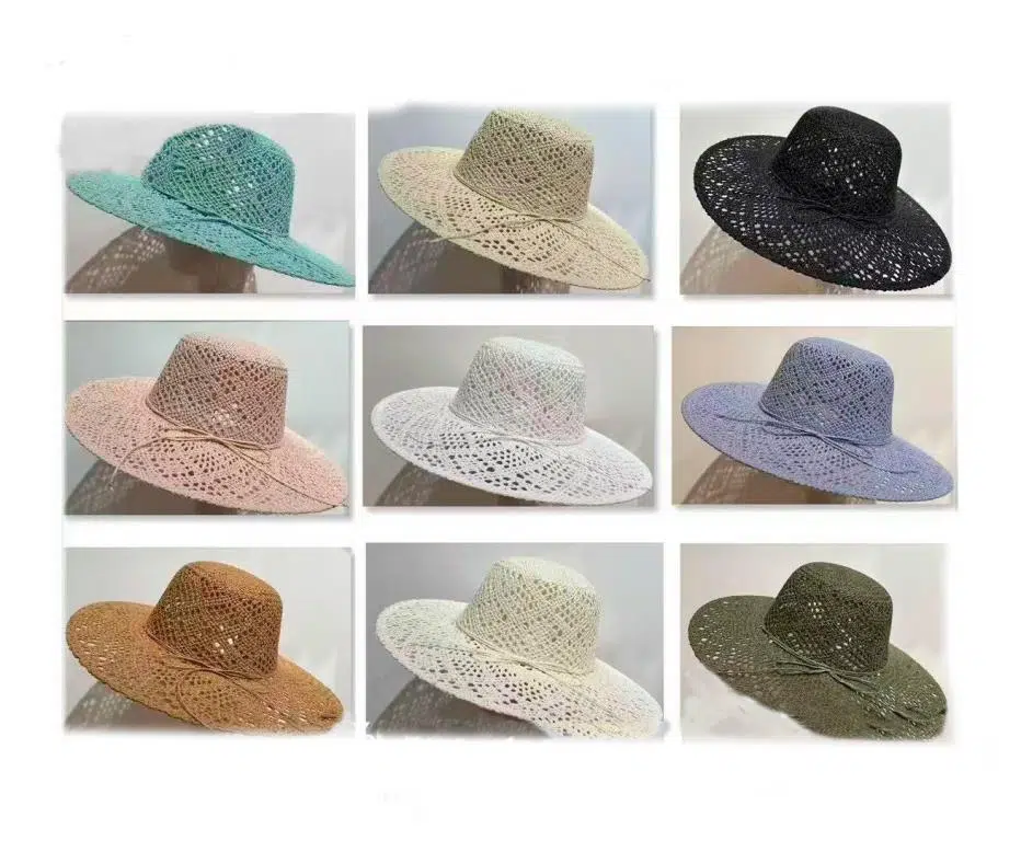 Sombrero de Papel y Algodón con Ala Ancha, Lazo Decorativo y Talla Única para Mujer - Imagen 8