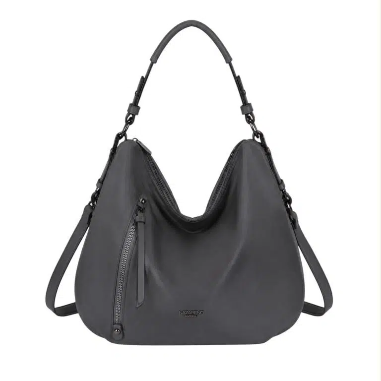 Bolso de Hombro Hobo en Nylon Nazareno Gabrielli con Bolsillos Exteriores de Cremallera Mujer - Imagen 6