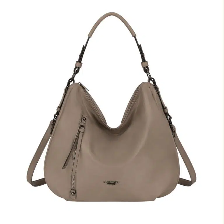 Bolso de Hombro Hobo en Nylon Nazareno Gabrielli con Bolsillos Exteriores de Cremallera Mujer - Imagen 4