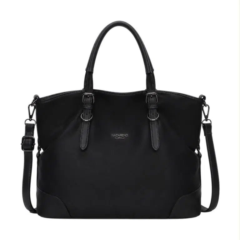 Bolso de Hombro Shopper en Nylon para Mujer Nazareno Gabrielli con 2 Asas Ajustables - Imagen 4