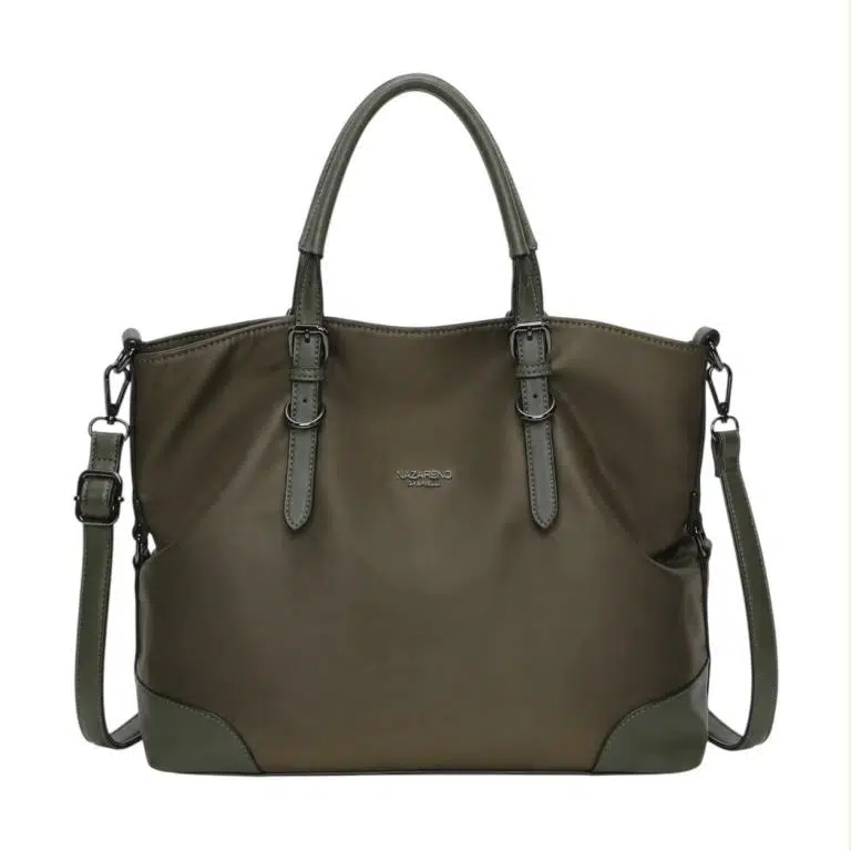 Bolso de Hombro Shopper en Nylon para Mujer Nazareno Gabrielli con 2 Asas Ajustables - Imagen 6