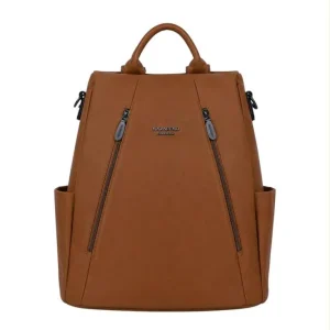Mochila Antirrobo en Nylon para Mujer Nazareno Gabrielli con 2 Bolsillos Frontales