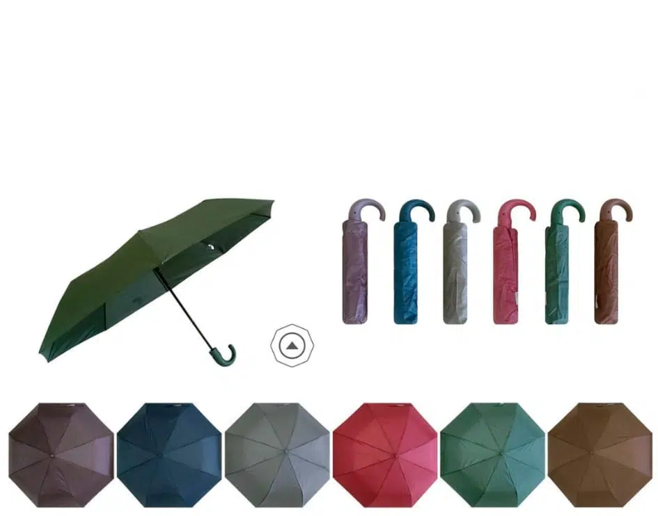 Bonito Paraguas con Funda y Diseño Clásico con Colores Lisos