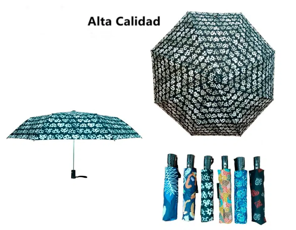 Original Paraguas de Mujer con Alta Calidad, Precioso Diseño y Mango Antideslizante