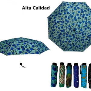 Bonito Paraguas de Alta Calidad con Mango Antideslizante y Funda para Mujer