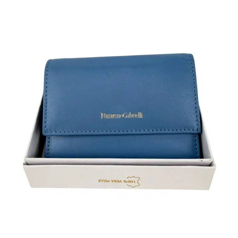 Cartera de Gran Calidad en Piel Nazareno Gabrielli con Caja y Fabricado en India para Mujer - Imagen 8