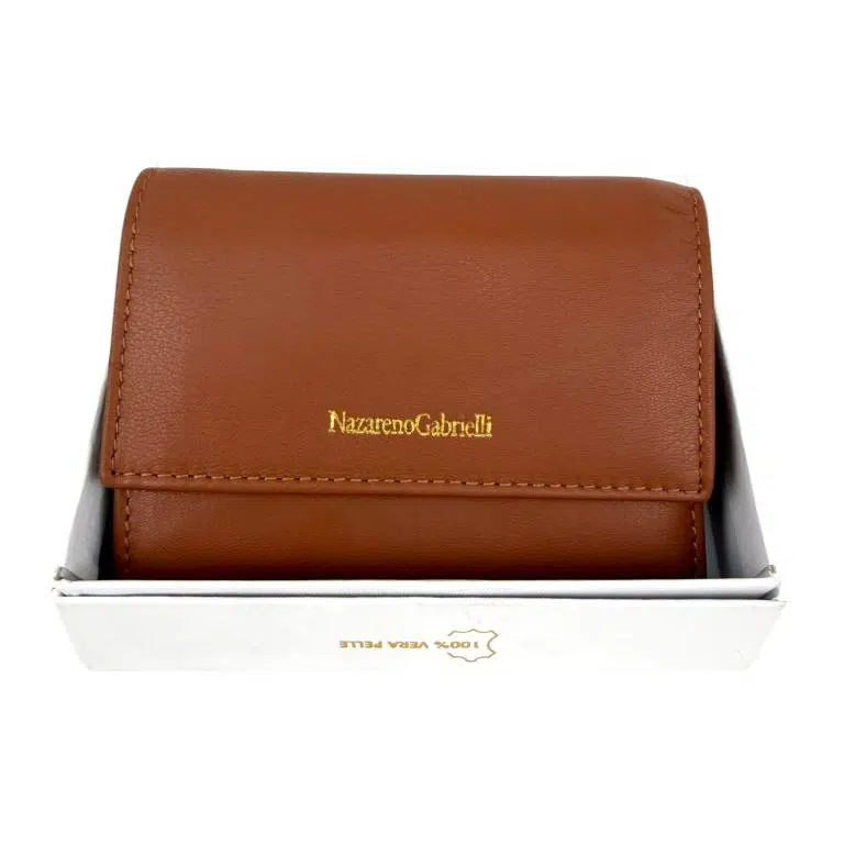 Cartera de Gran Calidad en Piel Nazareno Gabrielli con Caja y Fabricado en India para Mujer - Imagen 4