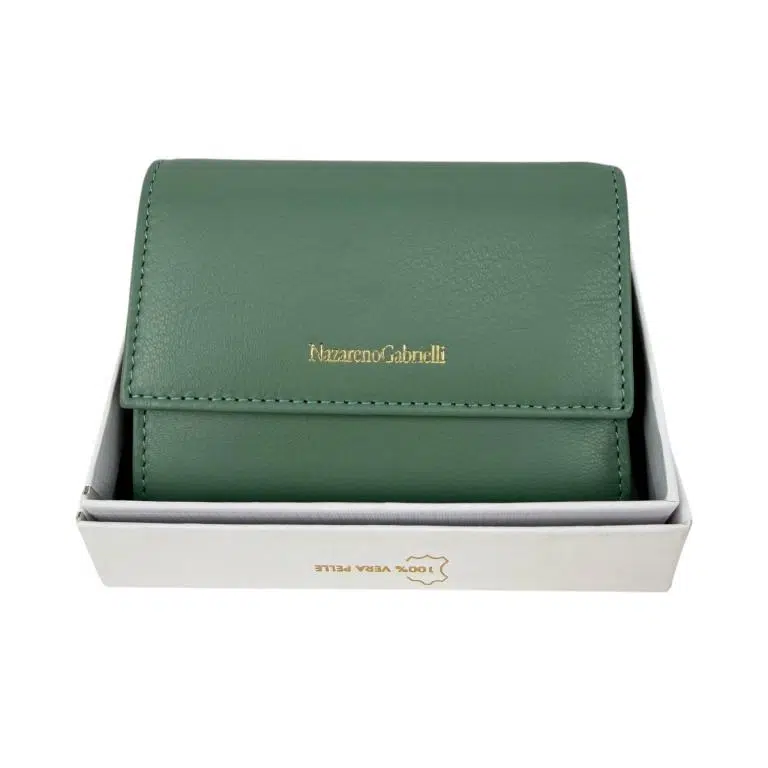 Cartera de Gran Calidad en Piel Nazareno Gabrielli con Caja y Fabricado en India para Mujer - Imagen 6