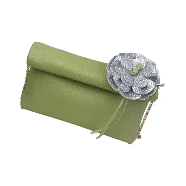 Bolso de Hombro Sintético de Mujer con Flor Decorativa, Cierre de 2 Imanes y Gran Capacidad - Imagen 2