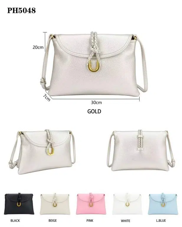 Bolso Bandolera Sintético de Mujer con Cierre de Cuerda, Solapa y Cremallera para Mujer - Imagen 3