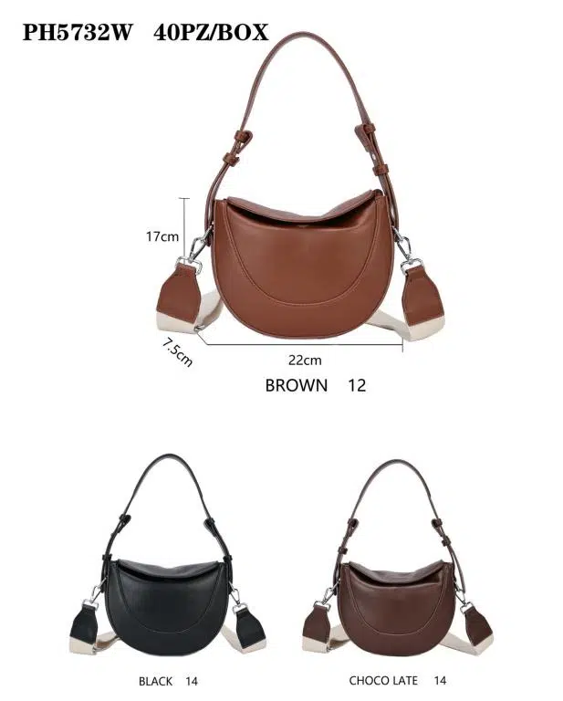 Bolso de Mano Sintético para Mujer con Solapa de Imán y Asa Ajustable tipo Cinturón - Imagen 7