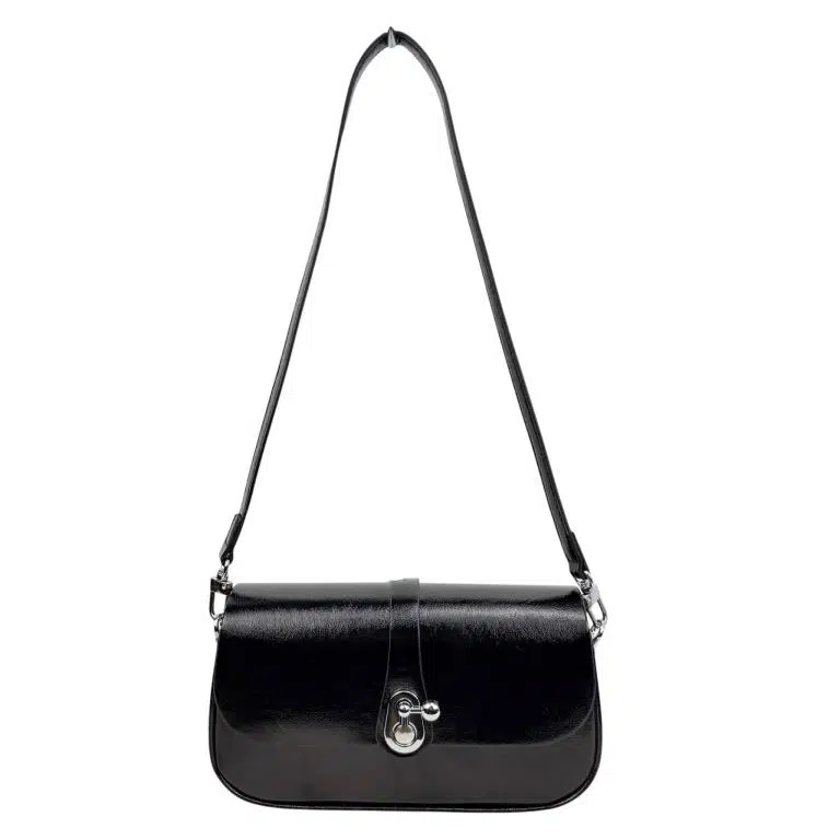 Bolso Bandolera Sintético para Mujer con Solapa Manivela de Giro y Asa Larga Removible - Imagen 8