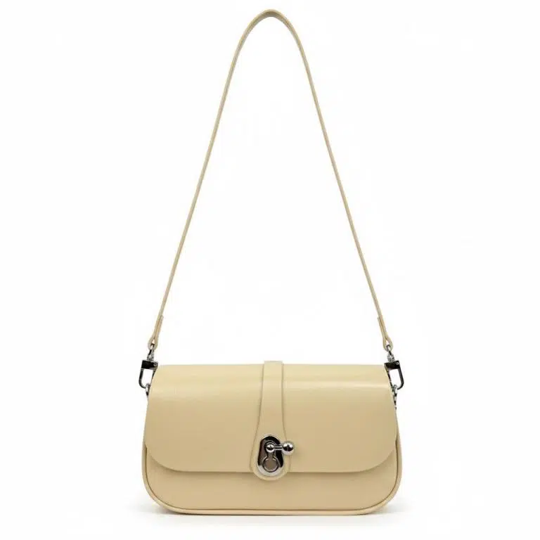 Bolso Bandolera Sintético para Mujer con Solapa Manivela de Giro y Asa Larga Removible - Imagen 4