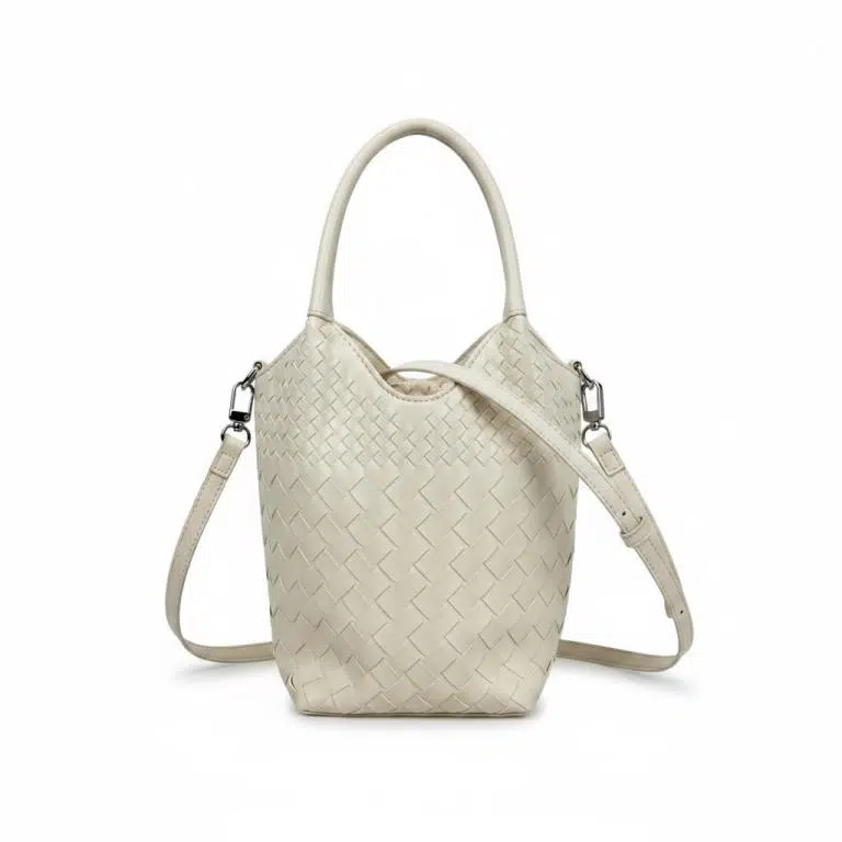 Bolso de Mano Sintético con Diseño Trenzado y Saco Interno Cosido de Cuerdas para Mujer - Imagen 4
