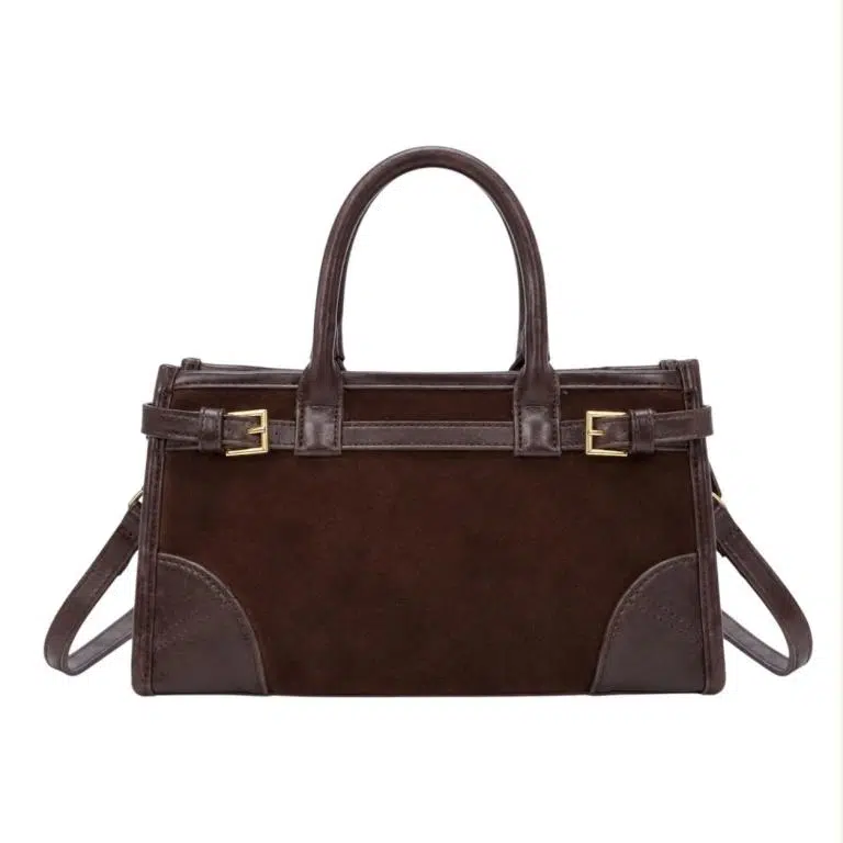 Bolso de Mano Sintético Bicolor de Mujer con Tejido de Calidad y Estilo Cinturón Frontal - Imagen 5