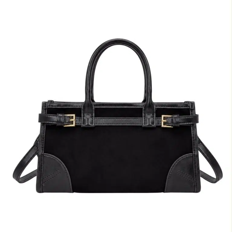 Bolso de Mano Sintético Bicolor de Mujer con Tejido de Calidad y Estilo Cinturón Frontal - Imagen 6