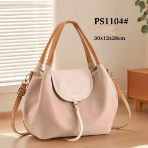 Bolso de Mano Sintético Tricolor de Maxfly para Mujer con Solapa Decorativa y Bolsillo Trasero