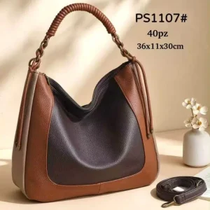 Bolso de Hombro Sintético Tricolor tipo Hobo con Asa Original y Cuerdas Decorativas Mujer