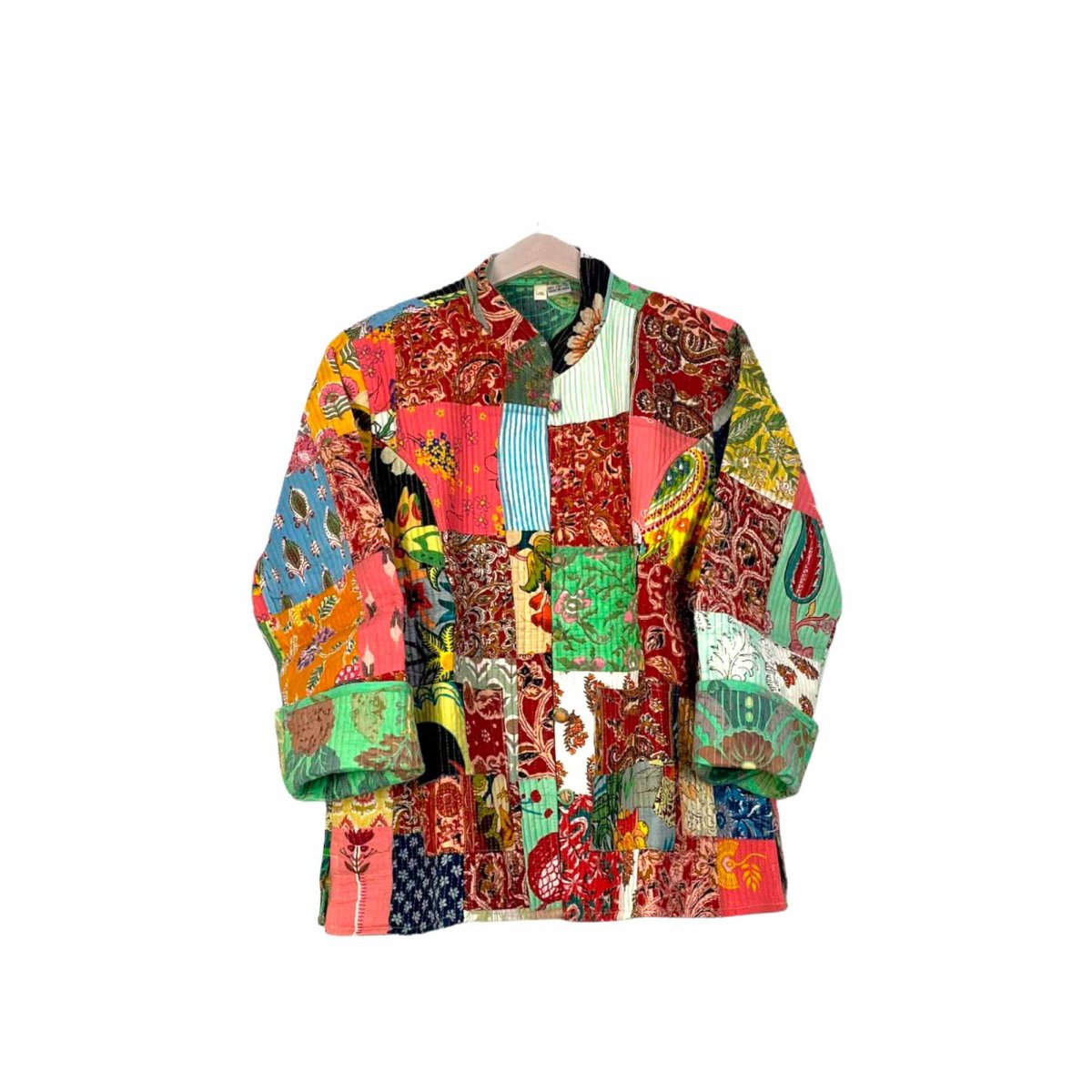 Chaqueta Reversible De Algodón Tela Pachtwork para Mujer con Estilo Exclusivo - Imagen 4