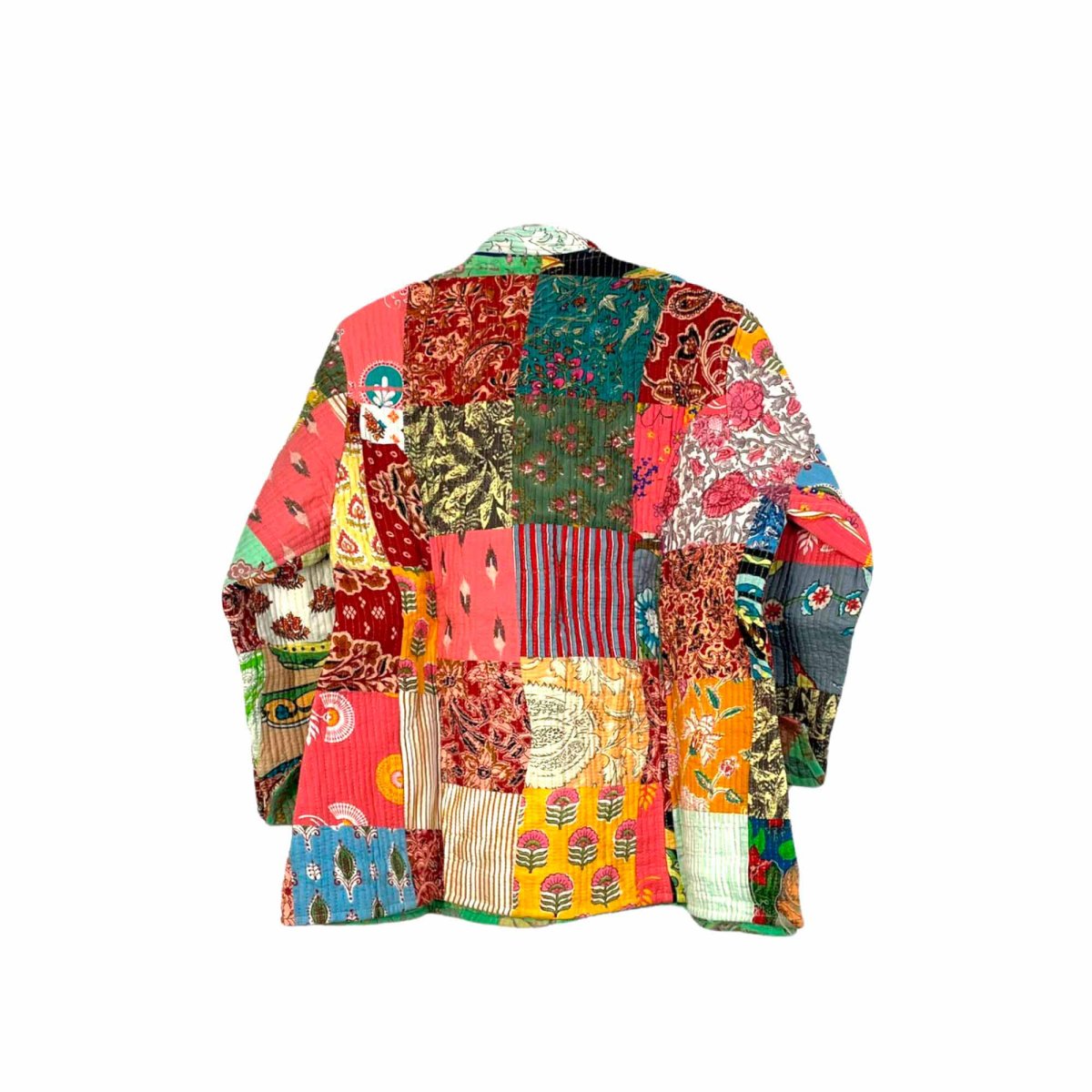 Chaqueta Reversible De Algodón Tela Pachtwork para Mujer con Estilo Exclusivo - Imagen 9