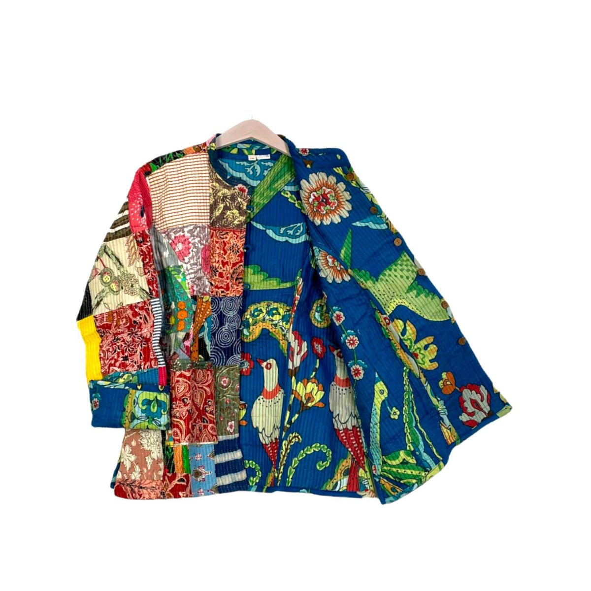 Chaqueta Reversible De Algodón Tela Pachtwork para Mujer con Estilo Exclusivo - Imagen 6