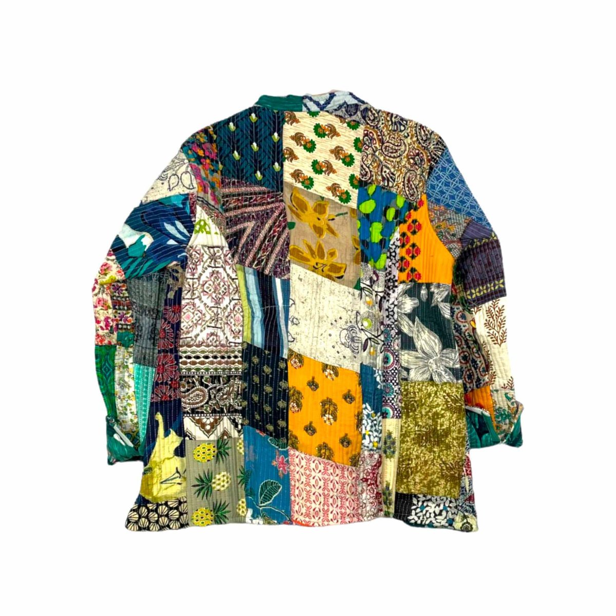 Chaqueta Reversible De Algodón Tela Pachtwork para Mujer con Estilo Exclusivo - Imagen 8