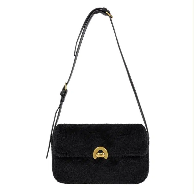 Bolso Bandolera Sintético Estilo Borreguito con Solapa de Giro y Precioso Diseño para Mujer - Imagen 6