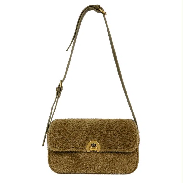 Bolso Bandolera Sintético Estilo Borreguito con Solapa de Giro y Precioso Diseño para Mujer - Imagen 2