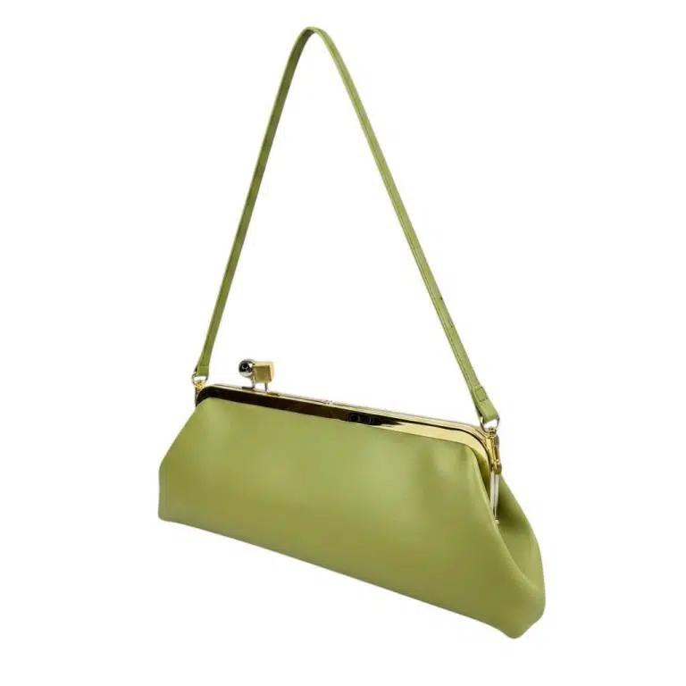 Bolso de Hombro Sintético con Herrajes en Plata y Oro, Cierre de Click y Asa Larga para Mujer - Imagen 9