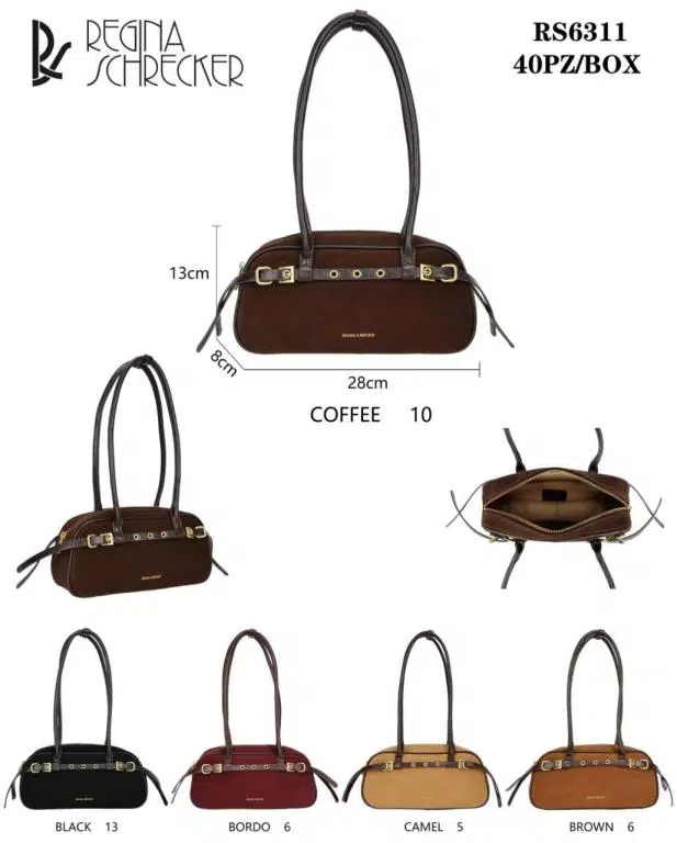 Bolso de Hombro Sintético Regina Schrecker con Cinturón Frontal Decorativo y Asas Largas Mujer - Imagen 8